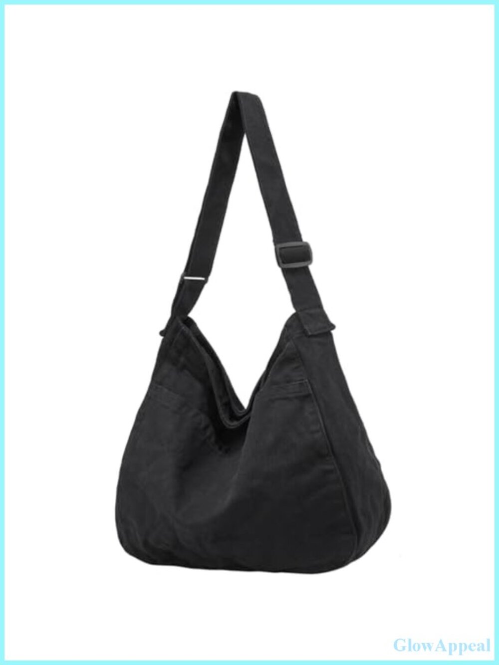 Large Canvas Tote Bag Hobo Crossbody Shoulder Bag with Zipper for Work Travel